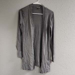 Roz & Ali Gray Open-Front Cardigan